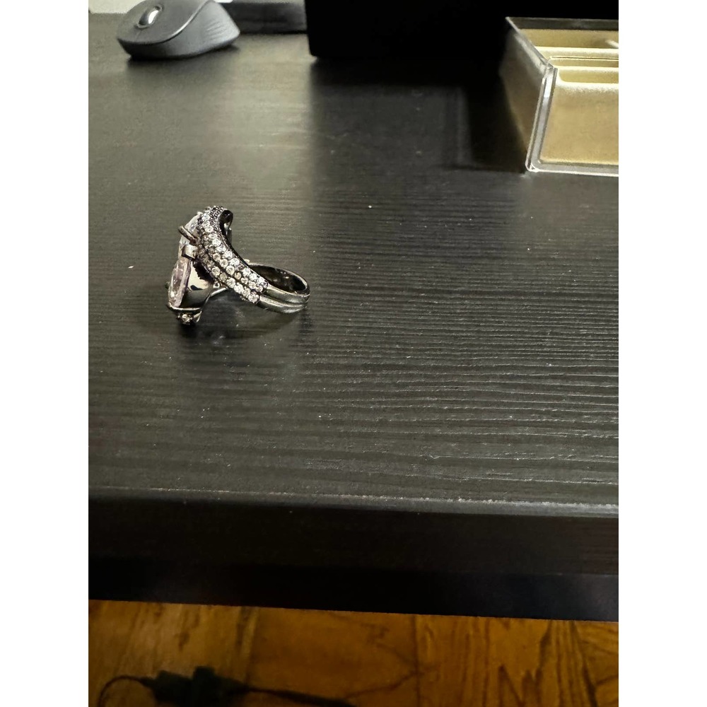 Double Stone ring size 8 - Picture 2 of 5